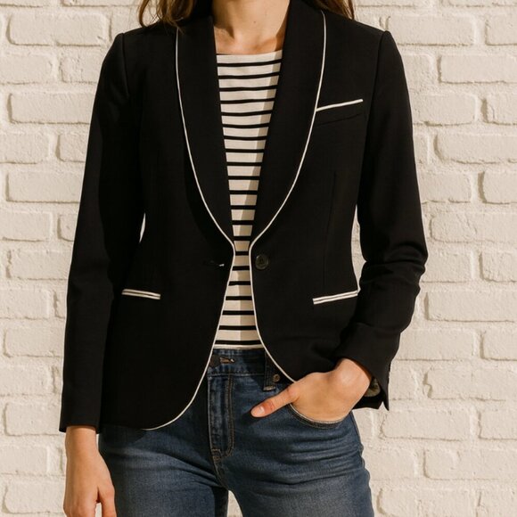 Isabel Marant Jackets & Blazers - Isabel Marant Etoile Stripe Black Single Breasted Blazer Size FR 36